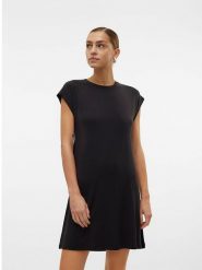 Vero Moda Sukienka w kolorze czarnym rozmiar: XL. Czarne sukienki damskie Vero Moda, na co dzień, xl, bez wzorów, bez kołnierzyka, bez ramiączek, mini, proste. Za 100.75 zł.