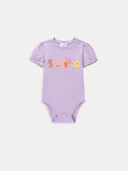 Coccodrillo Body dziecięce WC4112201OWN Fioletowy. Fioletowe body niemowlęce COCCODRILLO, bez wzorów, z bawełny, bez ramiączek. Za 49.99 zł.