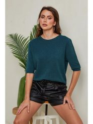 So Cachemire Sweter "Kalocsa" w kolorze ciemnozielonym rozmiar: XL. Zielone swetry klasyczne damskie So Cachemire, xl, z kaszmiru, bez kołnierzyka. Za 166.88 zł.