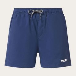 Kąpielówki męskie Oakley BEACH VOLLEY 16 granatowe FOA404310-6GA r XL. Niebieskie kąpielówki męskie Oakley, m, bez wzorów, z materiału, do siatkówki. Za 147.39 zł.