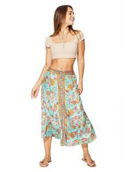 Aller Simplement Spódnica w kolorze błękitno-pomarańczowym rozmiar: 38/40. Niebieskie spódniczki damskie Aller Simplement, bez wzorów, klasyczne, z standardowym stanem, maxi. Za 56.99 zł.