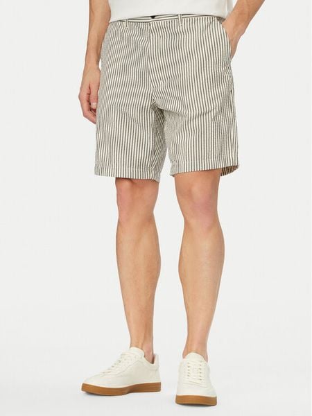 Tommy Hilfiger Szorty materiałowe Dover Seersucker MW0MW42359 Beżowy jasny Slim Fit. Brązowe szorty męskie Tommy Hilfiger, z materiału, bez kołnierzyka. Za 253.99 zł.