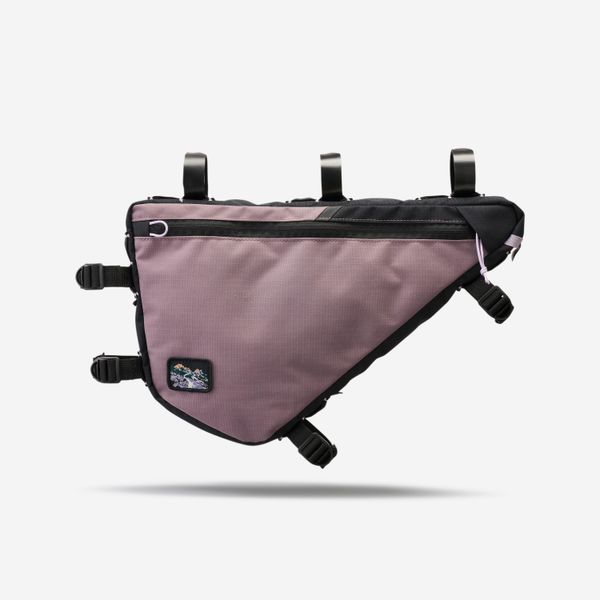 Torba rowerowa do bikepackingu Riverside ADVT 500 na ramę Full-Frame 5 l. Brązowe torebki klasyczne damskie ROCKRIDER, bez wzorów, z materiału, bez dodatków. Za 149.99 zł.