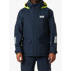 Kurtka przeciwdeszczowa męska Helly Hansen Pier 4.0 Jacket. Niebieskie kurtki męskie Helly Hansen, m, bez wzorów, sportowe, bez kaptura. Za 1,164.99 zł.