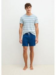 Marc O´Polo Bodywear Piżama w kolorze błękitno-niebieskim rozmiar: M. Niebieskie piżamy męskie m, bez wzorów, z bawełny, bez ramiączek. Za 114.95 zł.