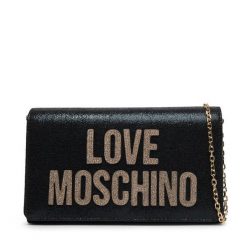 Torebka LOVE MOSCHINO. Czarne torebki klasyczne damskie Love Moschino, bez wzorów, wizytowe, bez kołnierzyka, bez ramiączek. Za 679.99 zł.