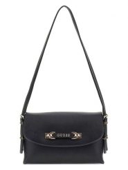Guess Torebka w kolorze czarnym - 23 x 16 x 5 cm rozmiar: onesize. Czarne torebki klasyczne damskie Guess, z aplikacjami, z materiału, bez dodatków. Za 391.99 zł.