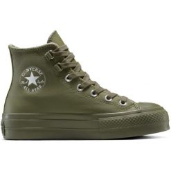 Buty sportowe Converse Chuck Taylor All Star Lift. Zielone buty sportowe na co dzień męskie Converse, ze skóry, bez zapięcia, na fitness i siłownię. Za 690.00 zł.