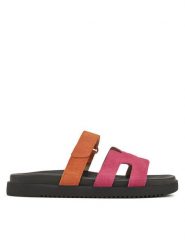 DeeZee Klapki DZ-S1 Pomarańczowy. Brązowe klapki damskie DeeZee, bez wzorów, ze skóry, bez obcasa. Za 159.99 zł.