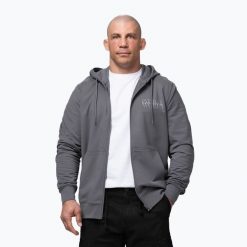Bluza męska Pitbull World Sweatshirt Zip Hooded. Szare bluzy bez kaptura męskie PITBULL, m, z bawełny. Za 269.99 zł.