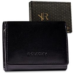 Portfel skórzany Rovicky R-RD-33-GCL Blac czarny. Czarne portfele damskie ROVICKY, bez wzorów. Za 59.00 zł.