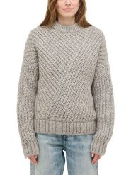 Mustang Sweter w kolorze szarym rozmiar: S. Szare swetry klasyczne damskie Mustang, s, ze splotem, bez kołnierzyka. Za 200.60 zł.