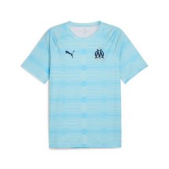 Koszulka rozgrzewkowa OM 2025/26. Niebieskie t-shirty sportowe męskie Puma, l, bez ramiączek, do piłki nożnej. Za 283.00 zł.