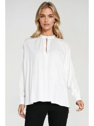 Nife Bluzka w kolorze białym rozmiar: 40/42. Białe bluzki damskie Nife, bez wzorów, bez kołnierzyka, bez ramiączek. Za 182.72 zł.
