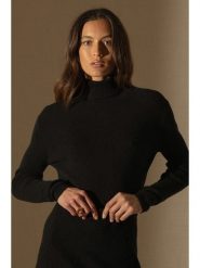 Perfect Cashmere Kaszmirowy golf "Elly" w kolorze czarnym rozmiar: S. Czarne golfy damskie Perfect Cashmere, s, bez wzorów, z kaszmiru, bez ramiączek. Za 478.99 zł.