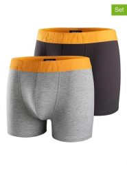 Replay Underwear Bokserki (2 pary) w kolorze granatowo-szaro-pomarańczowym rozmiar: M. Czarne bokserki męskie Replay Underwear, bez wzorów. Za 43.99 zł.