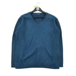 Sweter damski Armani Exchange. Niebieskie swetry klasyczne damskie Armani Exchange, l, bez kołnierzyka. Za 127.76 zł.