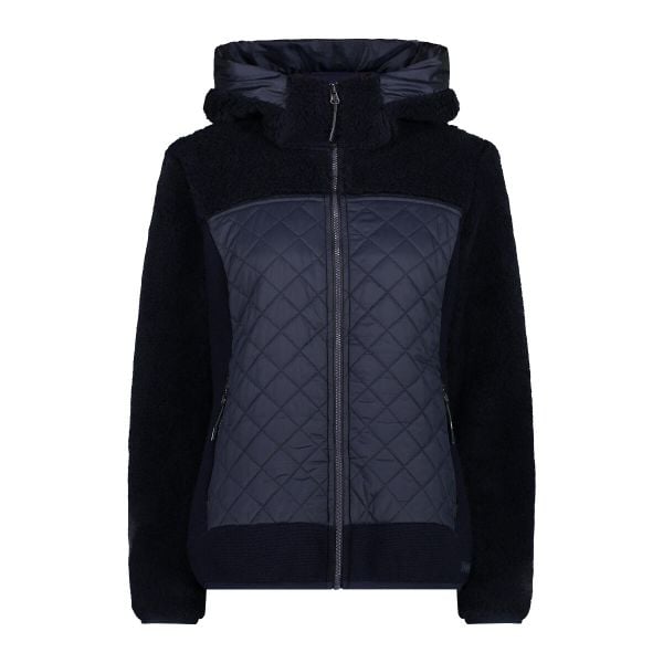 Kurtka z kapturem wooltech damska CMP Teddy Fur effect. Czarne kurtki damskie CMP, bez wzorów, z kapturem. Za 633.00 zł.