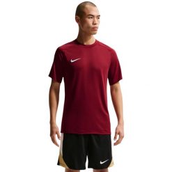 Koszulka męska Nike Dri-Fit Park VIII. Czerwone t-shirty sportowe męskie Nike, m, z materiału, bez ramiączek, do piłki nożnej, dri-fit (nike). Za 66.99 zł.
