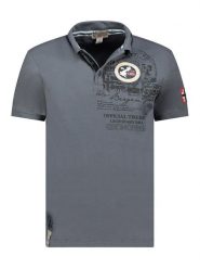 Geographical Norway Koszulka polo "Karuen" w kolorze szarym rozmiar: S. Szare koszulki polo męskie Geographical Norway, s, bez wzorów, z bawełny, bez ramiączek. Za 65.85 zł.