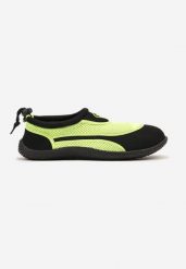 Czarno-Zielone Buty Sportowe z Siateczki z Elastyczną Podeszwą Camagia. Czarne buty sportowe na co dzień męskie Born2be, bez zapięcia. Za 29.99 zł.
