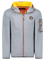 Geographical Norway Kurtka softshellowa "Tedro" w kolorze szaro-pomarańczowym rozmiar: S. Pomarańczowe kurtki outdoor męskie Geographical Norway, s, bez wzorów, bez kaptura. Za 204.95 zł.
