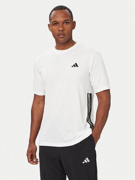 Adidas T-Shirt Workout Essentials Base 3-Stripes KD0699 Biały Regular Fit. Białe t-shirty męskie Adidas, l, bez wzorów, z syntetyku, bez kołnierzyka. Za 128.99 zł.