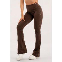 Spodnie fitness damskie Gym Glamour dzwony. Brązowe spodnie dresowe damskie GYM GLAMOUR, m, na fitness i siłownię. Za 169.99 zł.