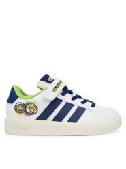 Adidas Sneakersy Adidas Pixar Toy Story Grand Court Shoes Kids KI9180 Biały. Białe buty sportowe chłopięce Adidas, ze skóry, bez zapięcia. Za 199.99 zł.
