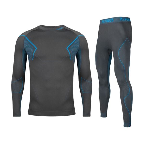 Bielizna termoaktywna trekkingowa męska Alpinus Active Base Layer Set. Niebieskia bielizna termoaktywna męska Alpinus, m, bez wzorów. Za 239.00 zł.