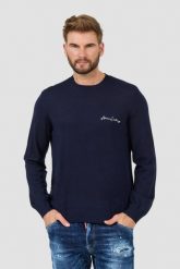ARMANI EXCHANGE Granatowy sweter Jumpers. Niebieskie swetry męskie Armani Exchange, l, bez wzorów, bez kołnierzyka. W wyprzedaży za 356.99 zł.