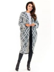 Awama Kardigan w kolorze szarym rozmiar: S/M. Szare kardigany damskie Awama, m, bez wzorów. Za 87.99 zł.