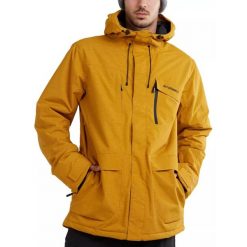 Kurtka narciarska męska Ryder Jacket. Brązowe kurtki męskie Fundango, m, bez wzorów, z syntetyku, bez kaptura, narciarskie. Za 629.90 zł.