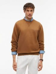 Tommy Hilfiger Bluza Mężczyźni Materiał dresowy brązowy, XXL. Brązowe bluzy bez kaptura męskie Tommy Hilfiger, m, z dresówki. Za 409.95 zł.