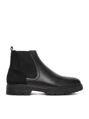 Rieker Botki CEO-F2750-00 Czarny. Czarne buty zimowe męskie Rieker, ze skóry, bez zapięcia. Za 439.99 zł.