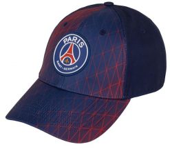Klasyczna czapka baseballowa PSG. Niebieskie czapki męskie PSG, bez wzorów, z bawełny, klasyczne. Za 109.00 zł.