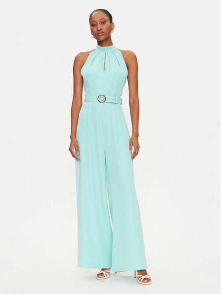 Rinascimento Kombinezon CFC0123364003 Turkusowy Regular Fit. Niebieskie kombinezony damskie RINASCIMENTO, xl, bez wzorów, z syntetyku, bez kołnierzyka, bez ramiączek. Za 309.99 zł.