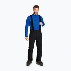 Spodnie narciarskie męskie ZIENER Tronador 244206-B.12. Czarne spodnie materiałowe męskie Ziener, bez wzorów, z tkaniny. Za 729.99 zł.