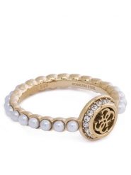 Guess Pierścionek JUBR05 522JW Złoty. Żółte pierścionki damskie Guess, metalowe. Za 229.99 zł.