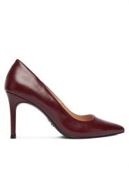 Steve Madden Szpilki Secured SM11004877 Bordowy. Czerwone szpilki Steve Madden, bez wzorów, ze skóry, bez obcasa. Za 519.99 zł.