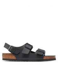Birkenstock Sandały Milano 1024997 Czarny. Czarne sandały męskie Birkenstock, ze skóry, bez zapięcia. Za 339.99 zł.