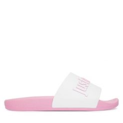 Klapki Just Cavalli. Czerwone klapki damskie Just Cavalli, bez wzorów, bez obcasa. Za 329.99 zł.