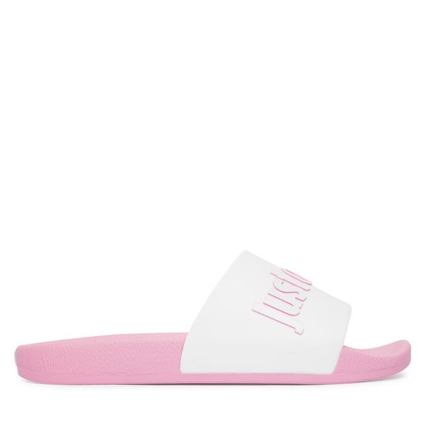 Klapki Just Cavalli. Czerwone klapki damskie Just Cavalli, bez wzorów, bez obcasa. Za 329.99 zł.