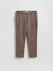 Spodnie chino slim fit - inny. Spodnie materiałowe męskie Reserved, bez wzorów, z bawełny. Za 159.99 zł.