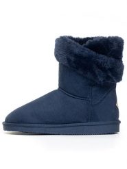 ISLAND BOOT Botki zimowe "Arine" w kolorze granatowym rozmiar: 39. Niebieskie botki damskie Island Boot, na zimę, z materiału, bez obcasa, bez zapięcia. Za 136.45 zł.
