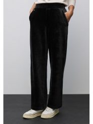 Cecil Spodnie sztruksowe w kolorze czarnym rozmiar: W40/L30. Czarne spodnie materiałowe damskie Cecil, bez wzorów, ze sztruksu, z podwyższonym stanem. Za 148.26 zł.