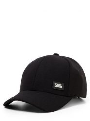 KARL LAGERFELD Czapka z domieszką wełny Mężczyźni czarny, 1. Czarne czapki męskie Karl Lagerfeld, bez wzorów, z wełny, eleganckie. Za 299.95 zł.