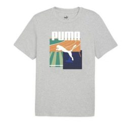 Koszulka sportowa męska Puma Graphics Summer Sports. Szare t-shirty sportowe męskie Puma, m, z bawełny, bez ramiączek. Za 90.00 zł.