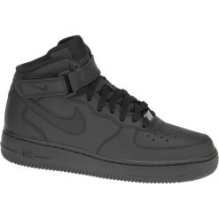 Czarne Buty Nike Air Force 1 Mid Gs W 314195-004. Czarne buty sportowe na co dzień damskie Nike, bez wzorów, z materiału, nike air force. W wyprzedaży za 399.00 zł.