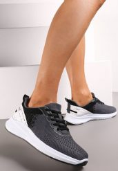 Czarne Buty Sportowe przed Kostkę z Przeszyciami Kersti. Czarne obuwie treningowe damskie Renee, na fitness i siłownię. Za 39.99 zł.